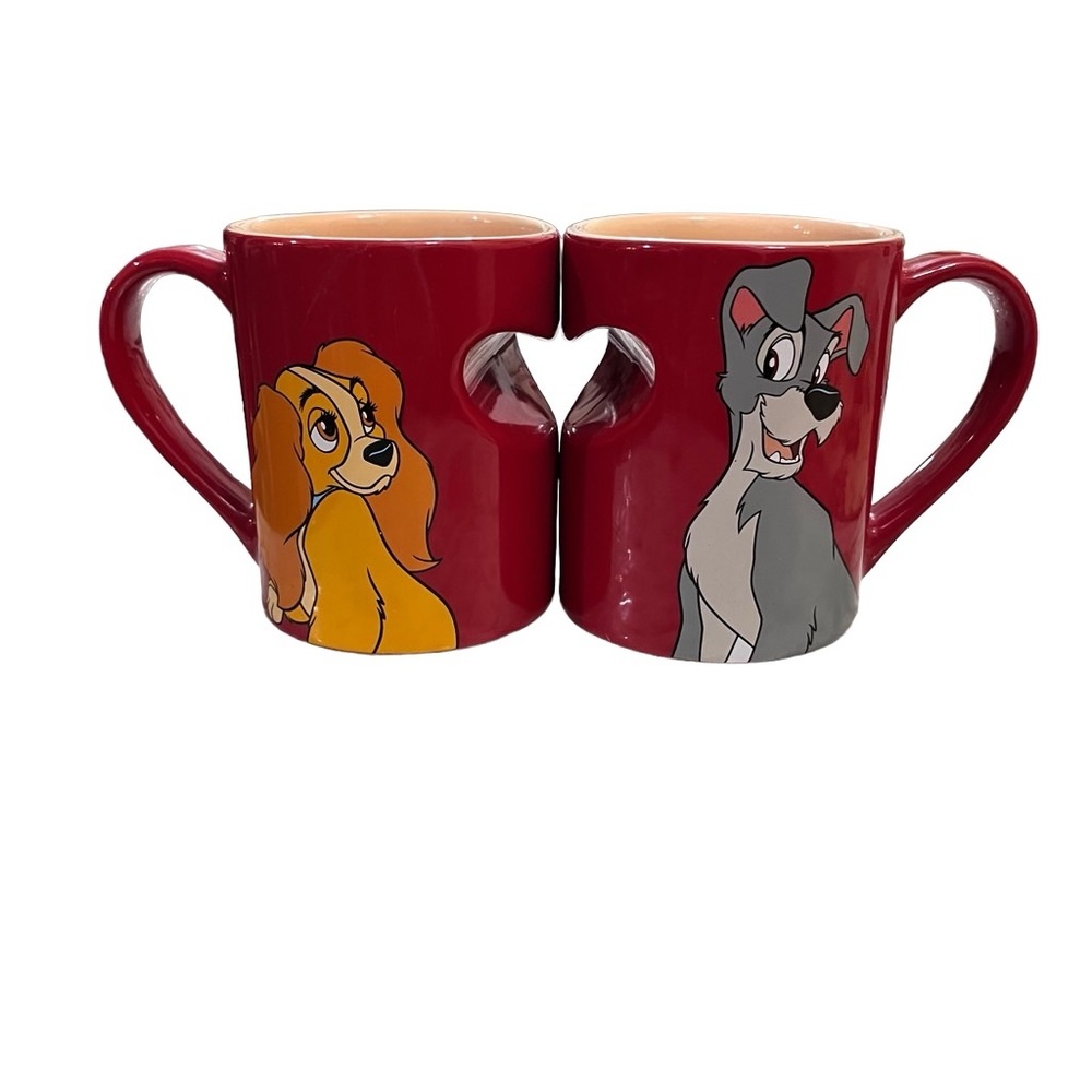 Disney Lady & the Tramp Heart Mug Set